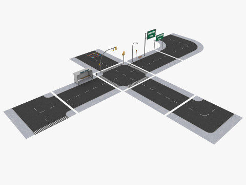 Cartoon City Pack Low-poly Modelo 3D