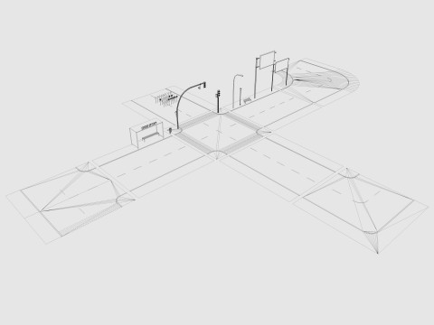 Cartoon City Pack Low-poly Modelo 3D