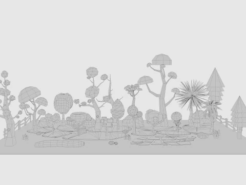 Cartoon City Pack Low-poly 3D Model