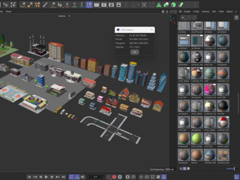 Cartoon City Pack Low-poly Modelo 3D