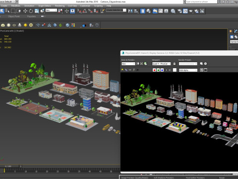 Cartoon City Pack Low-poly Modelo 3D
