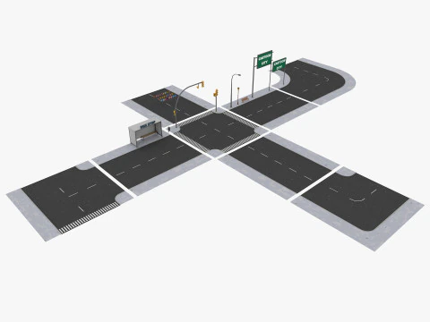 Cartoon City 3D Model