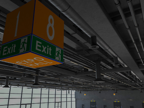 Exhibition Hall 34 3D Model
