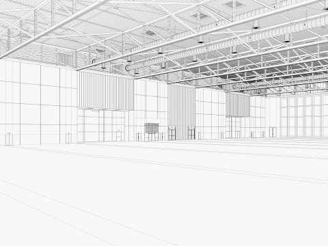 Convention and Exhibition Center 2 3D Model