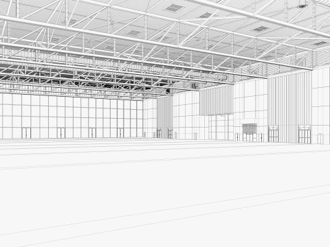 Convention and Exhibition Center 2 3D Model