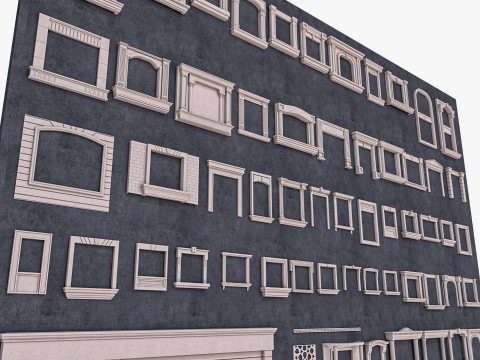 Building Facade Precast Frame Collection 3D 模型