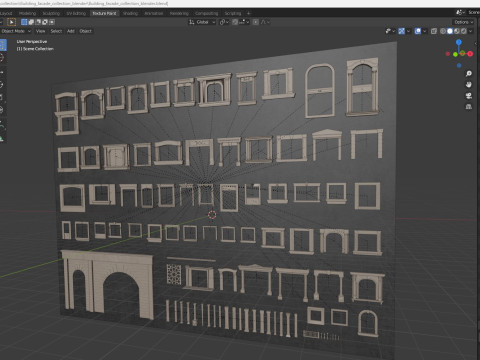 Building Facade Precast Frame Collection 3D 模型