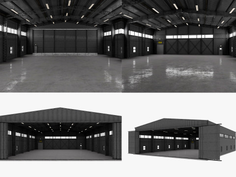Airplane Hangar 3 Model 3D
