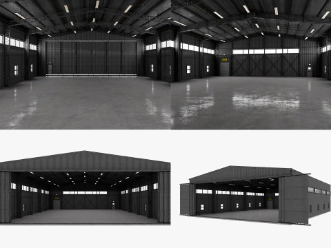 Hangar de Avi&atilde;o 3 Modelo 3D