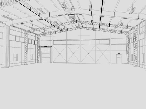 Airplane Hangar 3 3D Model