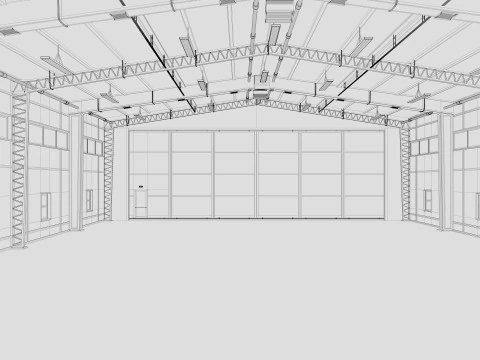 Airplane Hangar 3 3D Model