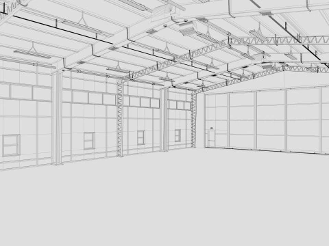 Airplane Hangar 3 3D Model