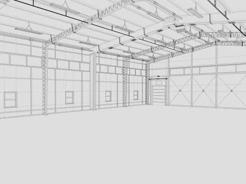 Airplane Hangar 3 3D Model