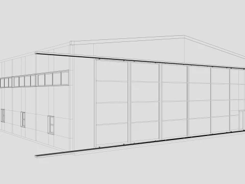 Airplane Hangar 3 3D Model