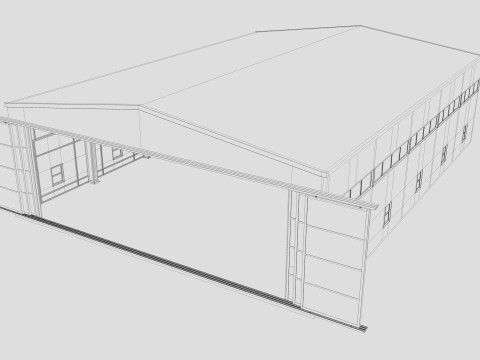 Airplane Hangar 3 Modelo 3D
