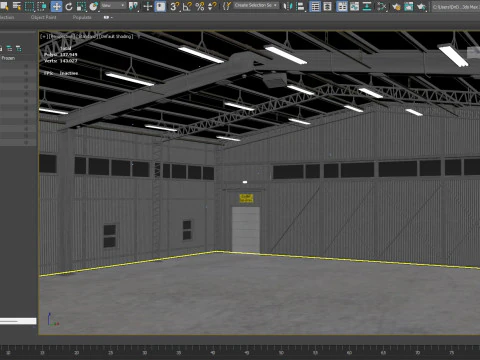 Airplane Hangar 3 3D Model
