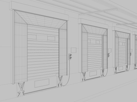 Industrial building warehouse 2 Model 3D