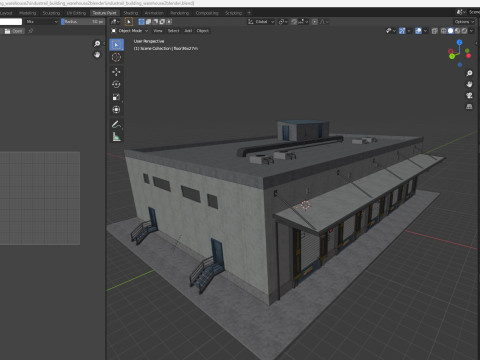 Industrial building warehouse 2 Model 3D