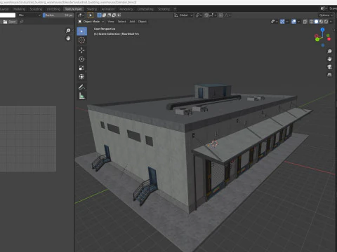 Industrial building warehouse 2 3D Model