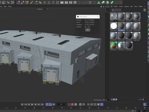Industrial building warehouse 4 Low-poly Modelo 3D