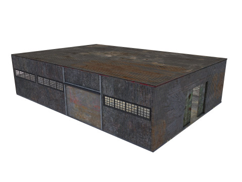 Industrial building warehouse 5 Low-poly 3D 模型