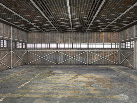 Industrial building warehouse 5 Low-poly 3D 模型