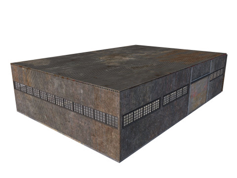 Industrial building warehouse 5 Low-poly 3D 模型