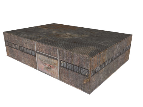 Industrial building warehouse 5 Low-poly 3D 模型