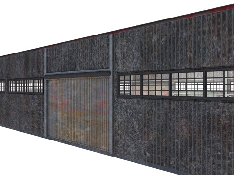 Industrial building warehouse 5 Low-poly 3D 模型