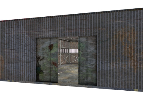 Industrial building warehouse 5 Low-poly 3D 模型