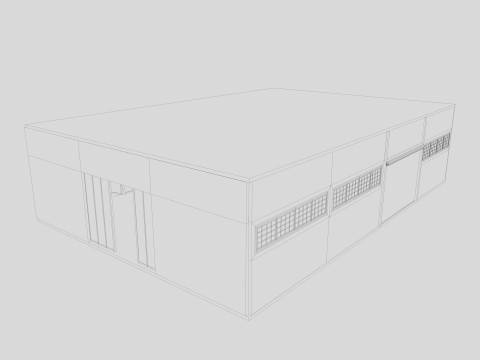 Industrial building warehouse 5 Low-poly 3D 模型