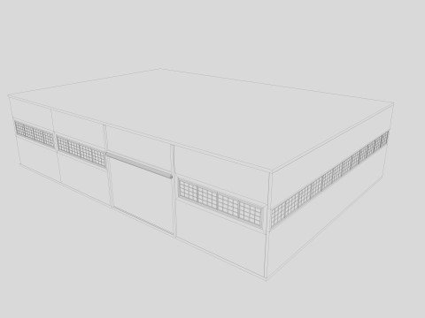 Industrial building warehouse 5 Low-poly 3D 模型