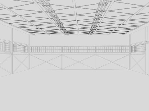 Industrial building warehouse 5 Low-poly 3D 模型