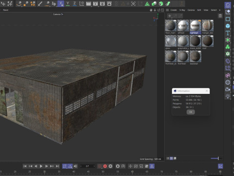 Industrial building warehouse 5 Low-poly 3D 模型