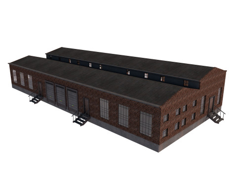 Industrial building warehouse 6 Modelo 3D