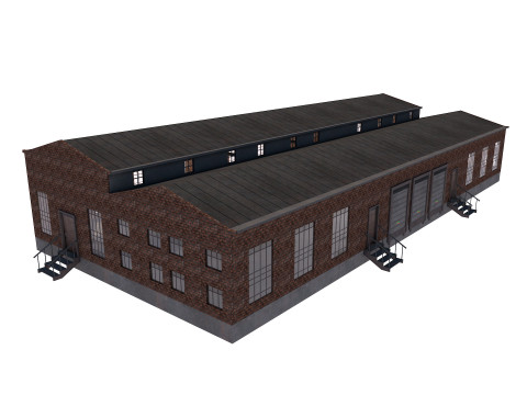 Industrial building warehouse 6 Modelo 3D