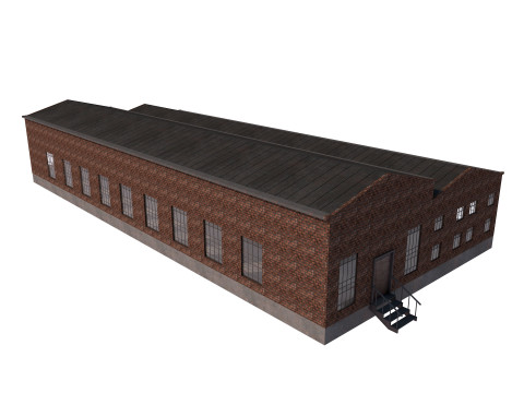 Industrial building warehouse 6 Modelo 3D