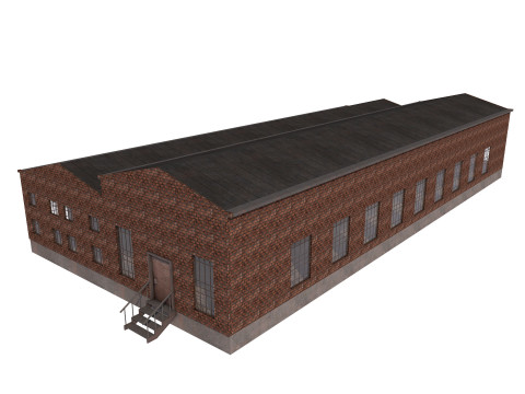 Industrial building warehouse 6 Modelo 3D