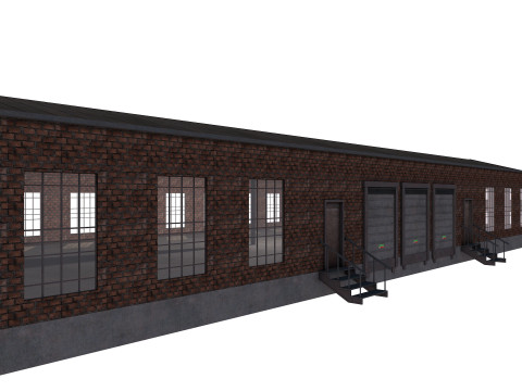 Industrial building warehouse 6 Modelo 3D