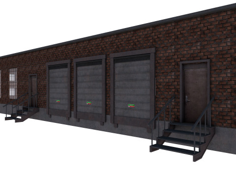 Industrial building warehouse 6 Modelo 3D