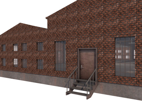 Industrial building warehouse 6 Modelo 3D