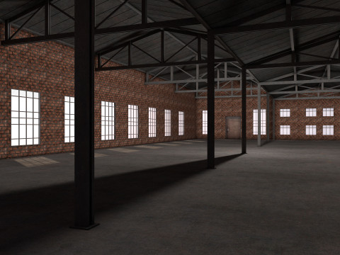 Industrial building warehouse 6 Modelo 3D