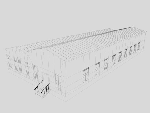 Industrial building warehouse 6 Modelo 3D