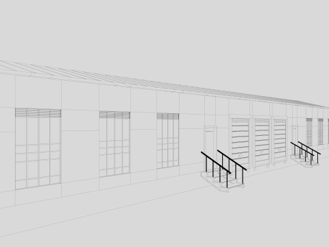 Industrial building warehouse 6 Modelo 3D