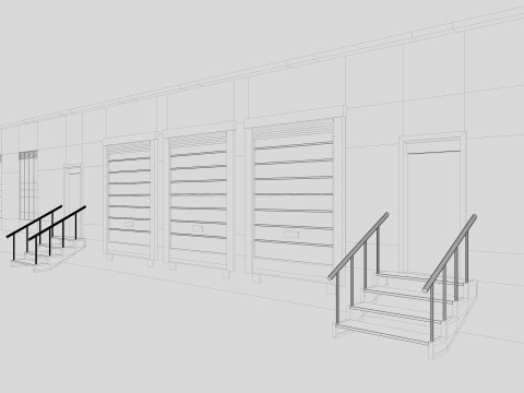 Industrial building warehouse 6 Modelo 3D