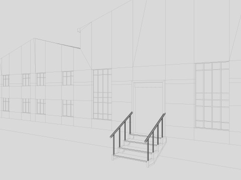 Industrial building warehouse 6 Modelo 3D