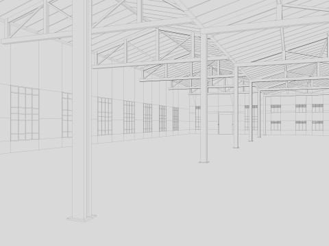 Industrial building warehouse 6 Modelo 3D