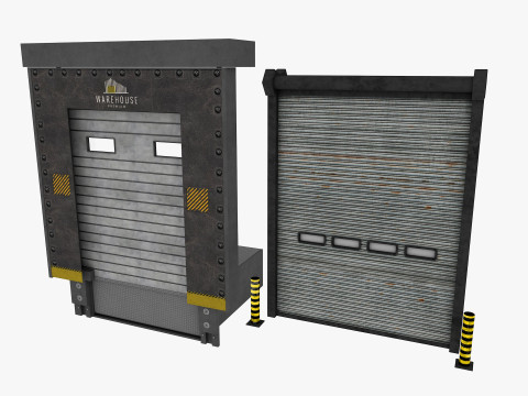 Industrial warehouse equipments props pack Low-poly 3D Model
