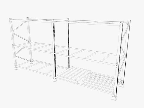 Industrial warehouse equipments props pack Low-poly 3D Model