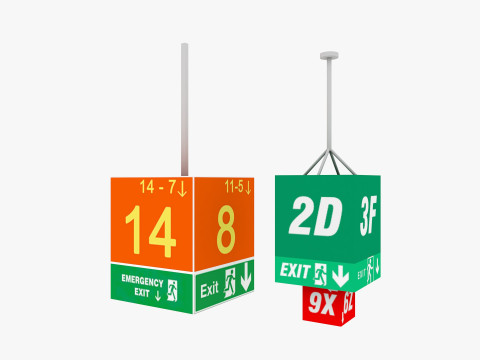 Industrial warehouse equipments props pack Low-poly 3D Model